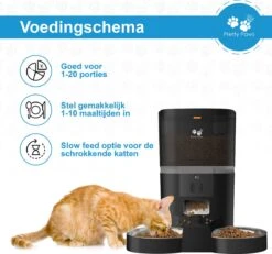 Pretty Paws QQ003 - Wifi Voermachine - Dubbele Voerbakjes - Zwart - Kat - 6L 23 Pretty Paws QQ003 - Wifi Voermachine - Dubbele Voerbakjes - Zwart - Kat - 6L -Kattenbenodigdheden 1200x1124 3