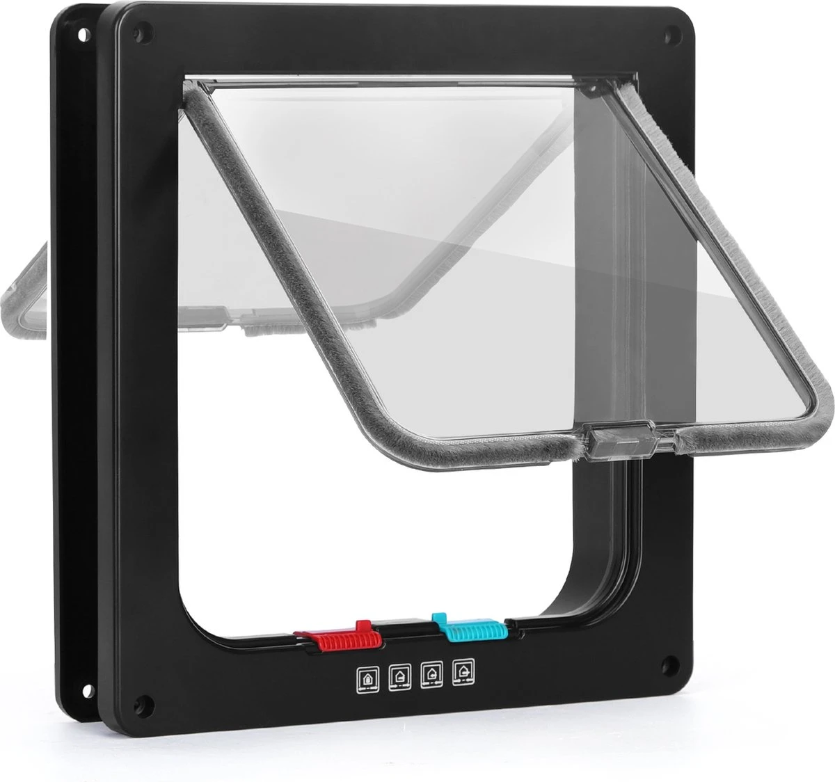 Nobleza Kattenluik Met Tunnel - 4 Vergrendelingsstanden - Weerbestendig - Binnen En Buiten - 28.5 X 25 Cm - Maat XL - Zwart 3 Nobleza Kattenluik Met Tunnel - 4 Vergrendelingsstanden - Weerbestendig - Binnen En Buiten - 28.5 X 25 Cm - Maat XL - Zwart