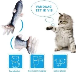TwinQ Dansende Vis - Bewegende Vis Met Kattenkruid - Kattenspeeltjes - USB Oplaadbaar - Speelgoed Voor Katten - Incl. Kattenlampje -Kattenbenodigdheden 1200x1128 8