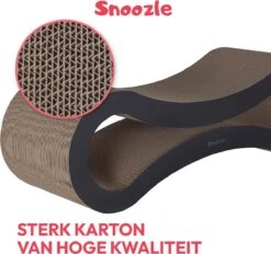 Snoozle Loop Krabpaal Voor Katten - Zwart - 86cm - Krabmeubel Voor Grote Katten - Karton -Kattenbenodigdheden 1200x1129 5