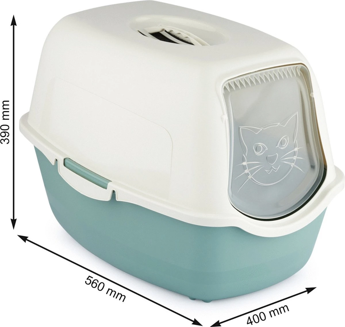 Rotho Bailey - Kattenbak - Groen/Zand 4 Rotho Bailey - Kattenbak - Groen/Zand - Afbeelding 2