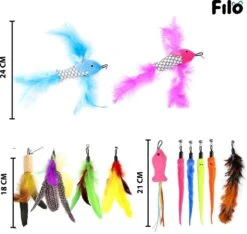 Filo Kattenhengel Set + 12 Kattenspeeltjes – Speelhengels Interactief Kattenspeelgoed – Hengel Kattenspeeltje Kittens - Speelgoed Speelhengel Vis Kat En Kitten 13 Filo Kattenhengel Set + 12 Kattenspeeltjes – Speelhengels Interactief Kattenspeelgoed – Hengel Kattenspeeltje Kittens - Speelgoed Speelhengel Vis Kat En Kitten -Kattenbenodigdheden 1200x1137 12