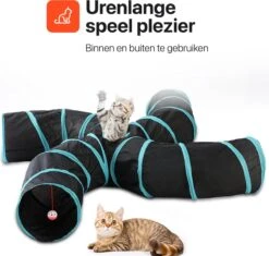 Tavaro Kattentunnel 5 Gangen - Met Speelbal - Kattenspeelgoed - Zwart / Blauw 16 Tavaro Kattentunnel 5 Gangen - Met Speelbal - Kattenspeelgoed - Zwart / Blauw -Kattenbenodigdheden 1200x1140 10