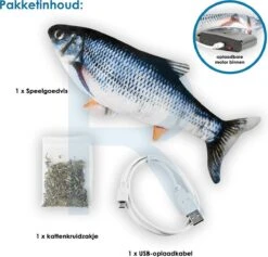 RealN Elektrische Speelvis Clownvis Inclusief Catnip Zakje – Kattenspeeltjes - Kattenspeelgoed – Krachtige Batterij – Bewegende Vis – Leukste Kattenspeeltje Goudvis – Kat Actiever Maken – 30 Cm – Speelvis Katten – Wasbaar – Oplaadbaar – Blauw/Wit 12 RealN Elektrische Speelvis Clownvis Inclusief Catnip Zakje – Kattenspeeltjes - Kattenspeelgoed – Krachtige Batterij – Bewegende Vis – Leukste Kattenspeeltje Goudvis – Kat Actiever Maken – 30 Cm – Speelvis Katten – Wasbaar – Oplaadbaar – Blauw/Wit -Kattenbenodigdheden 1200x1149 8
