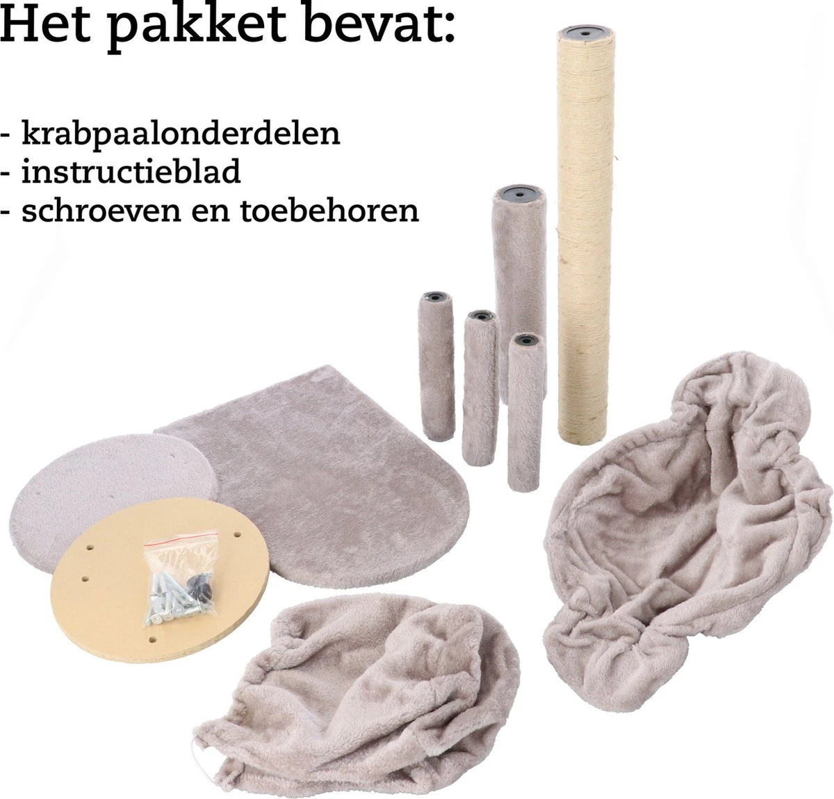 Adori Krabpaal Minous - Krabpaal - 40x30x60 Cm Grijs 9 Adori Krabpaal Minous - Krabpaal - 40x30x60 Cm Grijs - Afbeelding 7