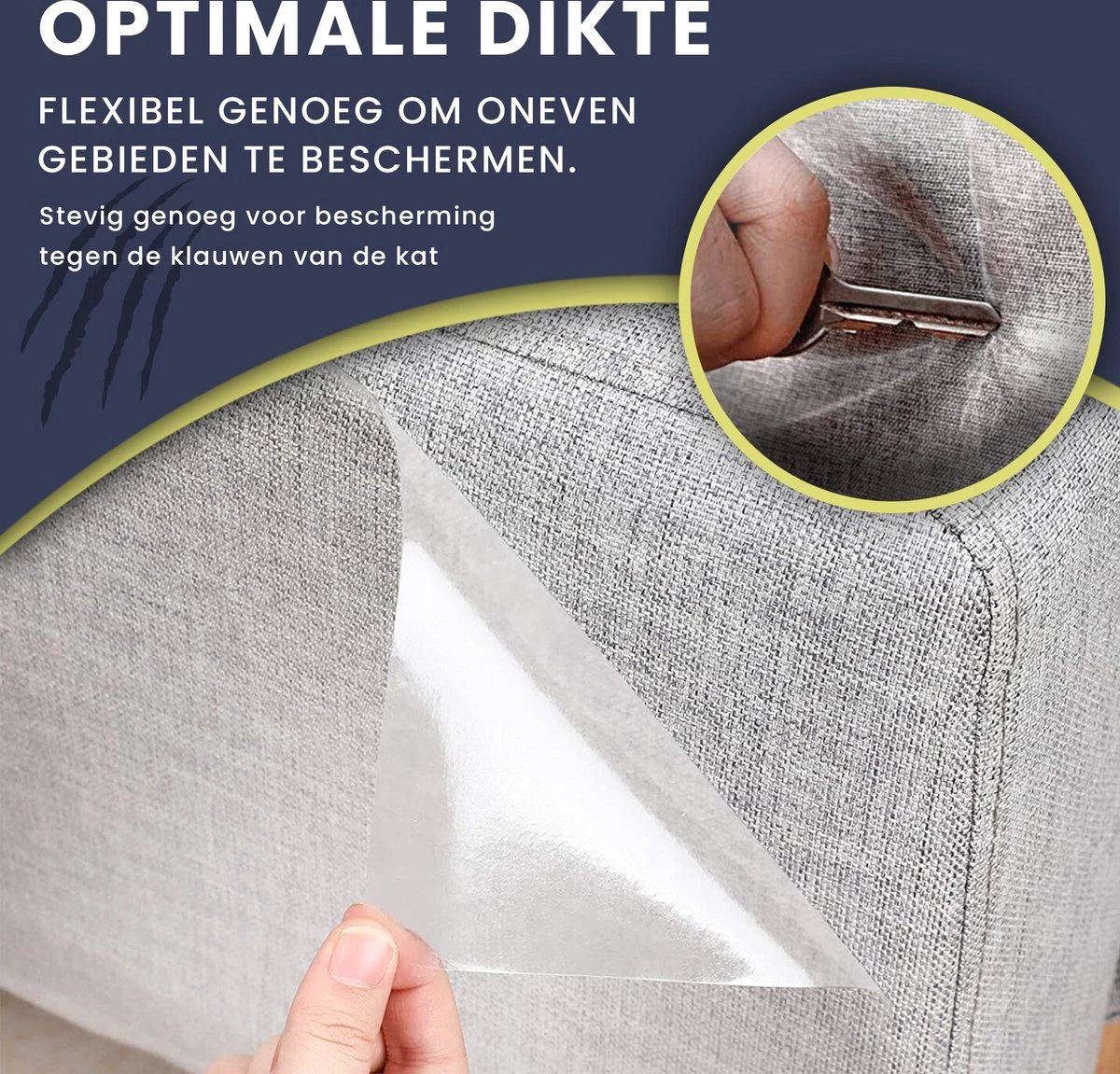 TibaGoods - Anti Krab Vellen Voor Kat En Hond - 6 XL Vellen – Zonder Punaises - Tegen Krabben – Bankbescherming – Meubelbescherming – Krabpaal – Anti Scratch – 43.2 X 30.5cm – Transparant 4 TibaGoods - Anti Krab Vellen Voor Kat En Hond - 6 XL Vellen – Zonder Punaises - Tegen Krabben – Bankbescherming – Meubelbescherming – Krabpaal – Anti Scratch – 43.2 X 30.5cm – Transparant - Afbeelding 2