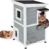 Relaxdays Kattenhuis Buiten - Groot Kattenhok Binnen - Hoog Kattenmeubel Grijs Hout - Tuin 1 Relaxdays Kattenhuis Buiten - Groot Kattenhok Binnen - Hoog Kattenmeubel Grijs Hout - Tuin -Kattenbenodigdheden 1200x1158 4