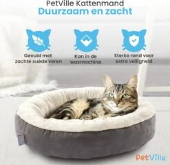 Petville Kattenmand - 50 Cm - Wasbaar - Donut - Waterbestendig - Grijs 11 Petville Kattenmand - 50 Cm - Wasbaar - Donut - Waterbestendig - Grijs -Kattenbenodigdheden 1200x1167 6