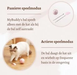 MyBuddy - Interactieve Zelf Rollende Bal - Kattenspeeltjes - Kattenspeelgoed - Bal Voor Katten - LED Lights - Speelgoed - USB - Roze -Kattenbenodigdheden 1200x1171 3