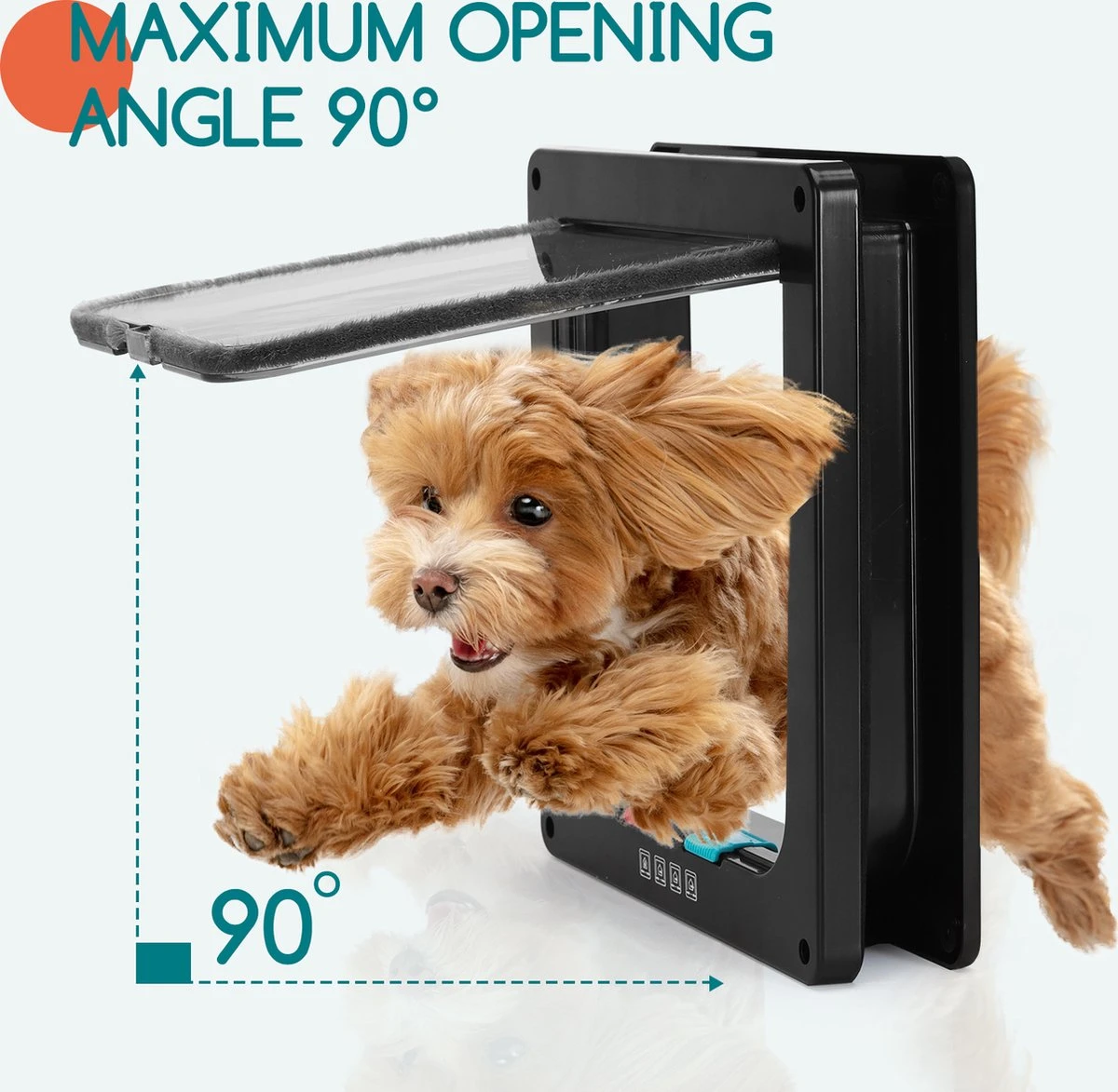 Nobleza Kattenluik Met Tunnel - 4 Vergrendelingsstanden - Weerbestendig - Binnen En Buiten - 28.5 X 25 Cm - Maat XL - Zwart 7 Nobleza Kattenluik Met Tunnel - 4 Vergrendelingsstanden - Weerbestendig - Binnen En Buiten - 28.5 X 25 Cm - Maat XL - Zwart - Afbeelding 5