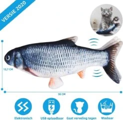 TwinQ Dansende Vis - Bewegende Vis Met Kattenkruid - Kattenspeeltjes - USB Oplaadbaar - Speelgoed Voor Katten - Incl. Kattenlampje -Kattenbenodigdheden 1200x1175 9