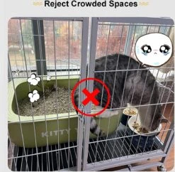 Merkloos XXL Premium Kattenkooi Met Kattenbak 2-laags Kattenkooien Voor Binnen - Grote Opvouwbare Kattenren - Kattenbench Kat Bench - Zwart Dierenverblijf 11 Merkloos XXL Premium Kattenkooi Met Kattenbak 2-laags Kattenkooien Voor Binnen - Grote Opvouwbare Kattenren - Kattenbench Kat Bench - Zwart Dierenverblijf -Kattenbenodigdheden 1200x1177 5