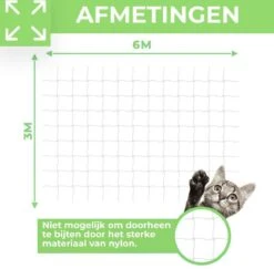 Kattennet Premium EXTRA STEVIG - 600 X 300 CM - Kattennet Voor Balkon - Zwart - Balkon Net - Makkelijk Te Monteren 11 Kattennet Premium EXTRA STEVIG - 600 X 300 CM - Kattennet Voor Balkon - Zwart - Balkon Net - Makkelijk Te Monteren -Kattenbenodigdheden 1200x1180 16