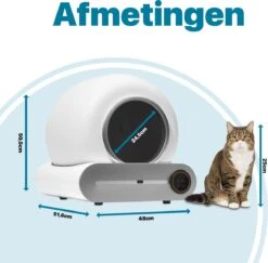 BOME Automatische Kattenbak - Zelfreinigende Kattenbak - Met App En Touchscreen - 65L -Kattenbenodigdheden 1200x1182 4