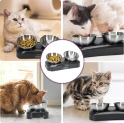 Nobleza Katten Voerbakjes - Ergonomische Dubbele Voerbak - Anti Braak Voerbak Voor Katten - Zwart - Dubbel - RVS 19 Nobleza Katten Voerbakjes - Ergonomische Dubbele Voerbak - Anti Braak Voerbak Voor Katten - Zwart - Dubbel - RVS -Kattenbenodigdheden 1200x1184 1