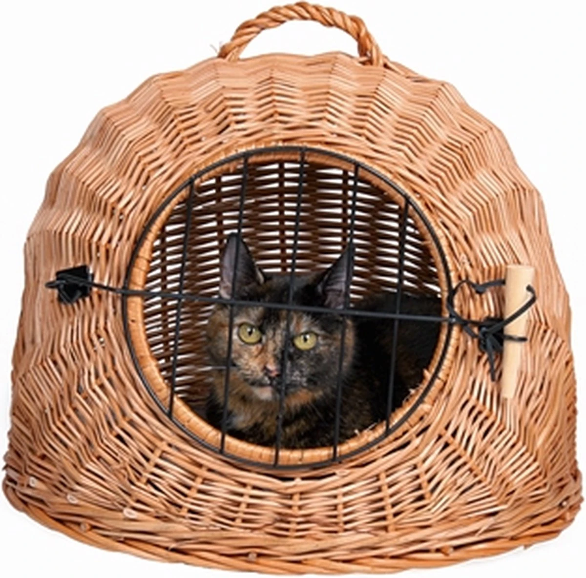 Trixie Rotan Kattenmand Met Deur - ø 50CM 3 Trixie Rotan Kattenmand Met Deur - ø 50CM