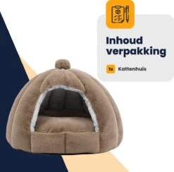 MIRO Katten Huis - Kattenhuizen - Kattenhok - Kattenmand - Dierenhuis - Extra Zacht - Bruin 21 MIRO Katten Huis - Kattenhuizen - Kattenhok - Kattenmand - Dierenhuis - Extra Zacht - Bruin -Kattenbenodigdheden 1200x1185 5