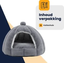 MIRO Katten Huis - Kattenhuizen - Kattenhok - Kattenmand - Dierenhuis - Extra Zacht - Grijs 17 MIRO Katten Huis - Kattenhuizen - Kattenhok - Kattenmand - Dierenhuis - Extra Zacht - Grijs -Kattenbenodigdheden 1200x1185 9