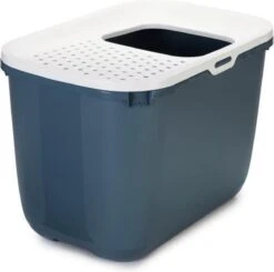 Savic Hop In Kattenbak - Steenblauw/wit -Kattenbenodigdheden 1200x1188 4