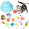 Sefaras Kattenspeeltjes - Set Bestaande Uit 14 Stuks - Kattenspeelgoed - Rond Draaiende Bal - Kattenspeeltje - Intelligente Kattenspeelgoed - Catch The Balls - Blauw -Kattenbenodigdheden 1200x1189 5