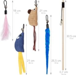 PRETTY KITTY Cat Toy Set Vegan: Grote 15-delige Kattenspeelset Met Kattenhengel, Nepveren En Kattenkruid Speelgoed Kat 11 PRETTY KITTY Cat Toy Set Vegan: Grote 15-delige Kattenspeelset Met Kattenhengel, Nepveren En Kattenkruid Speelgoed Kat -Kattenbenodigdheden 1200x1191 8