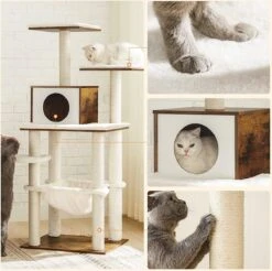 Hoppa! Krabpaal, Kattenmeubel, Modern, Vintage Bruin -Kattenbenodigdheden 1200x1195 6