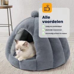 MIRO Katten Huis - Kattenhuizen - Kattenhok - Kattenmand - Dierenhuis - Extra Zacht - Grijs 13 MIRO Katten Huis - Kattenhuizen - Kattenhok - Kattenmand - Dierenhuis - Extra Zacht - Grijs -Kattenbenodigdheden 1200x1200 1022