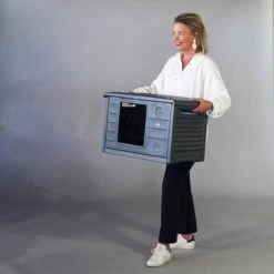 RHRQuality Kattenhuis Voor Binnen En Buiten Kattenhok Villa De Luxe Grijs 20 RHRQuality Kattenhuis Voor Binnen En Buiten Kattenhok Villa De Luxe Grijs -Kattenbenodigdheden 1200x1200 1053