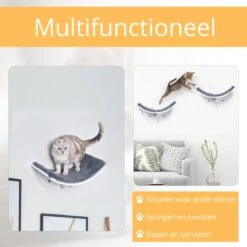 Merkloos Paws And Claws - Cat Shelf – Hangmat Kat – Kattenplank - Kattenbed - Wasbaar – Wandmontage – MDF - Wit 13 Merkloos Paws And Claws - Cat Shelf – Hangmat Kat – Kattenplank - Kattenbed - Wasbaar – Wandmontage – MDF - Wit -Kattenbenodigdheden 1200x1200 1074