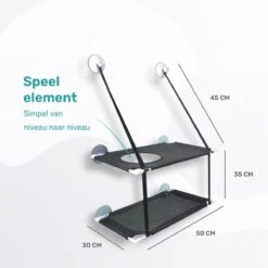 Raamhangmat - Dubbellaags - Met Zuignappen - 20kg Draag Gewicht - Kattenhangmat - Hangmat Kat - Kattenbed - Kattenkussen - Kattenbank - Kattenmand - Raam - Kattenhangmat Raam - Zwart - Radiator -Kattenbenodigdheden 1200x1200 1099