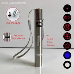 Merkloos Laserpen - Daily Accessoires - USB Oplaadbaar - Kattenspeeltjes - Laserlampje - 7 Verschillende Standen - RVS Zilver - Zaklamp - UV Lamp – Kattenspeelgoed 23 Merkloos Laserpen - Daily Accessoires - USB Oplaadbaar - Kattenspeeltjes - Laserlampje - 7 Verschillende Standen - RVS Zilver - Zaklamp - UV Lamp – Kattenspeelgoed -Kattenbenodigdheden 1200x1200 1145