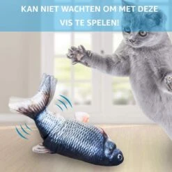 TwinQ Dansende Vis - Bewegende Vis Met Kattenkruid - Kattenspeeltjes - USB Oplaadbaar - Speelgoed Voor Katten - Incl. Kattenlampje -Kattenbenodigdheden 1200x1200 1189