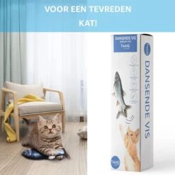TwinQ Dansende Vis - Bewegende Vis Met Kattenkruid - Kattenspeeltjes - USB Oplaadbaar - Speelgoed Voor Katten - Incl. Kattenlampje -Kattenbenodigdheden 1200x1200 1190