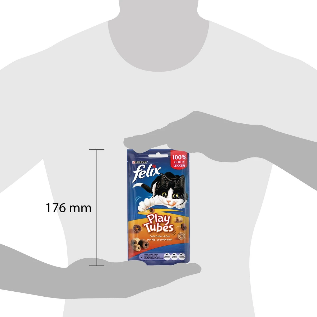 Felix PlayTubes - Kattensnacks - Kip & Lever - 8 X 50g 7 Felix PlayTubes - Kattensnacks - Kip & Lever - 8 X 50g - Afbeelding 5