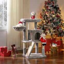 Luxe Krabpaal - Kattenboom Met Krabbord - Lichtgrijs -Kattenbenodigdheden 1200x1200 274
