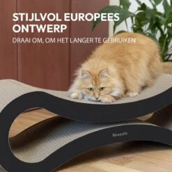 Snoozle Loop Krabpaal Voor Katten - Zwart - 86cm - Krabmeubel Voor Grote Katten - Karton -Kattenbenodigdheden 1200x1200 295