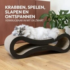 Snoozle Loop Krabpaal Voor Katten - Zwart - 86cm - Krabmeubel Voor Grote Katten - Karton -Kattenbenodigdheden 1200x1200 296
