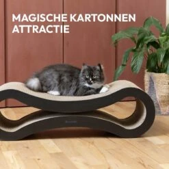 Snoozle Loop Krabpaal Voor Katten - Zwart - 86cm - Krabmeubel Voor Grote Katten - Karton -Kattenbenodigdheden 1200x1200 297