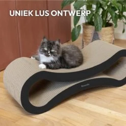 Snoozle Loop Krabpaal Voor Katten - Zwart - 86cm - Krabmeubel Voor Grote Katten - Karton -Kattenbenodigdheden 1200x1200 298
