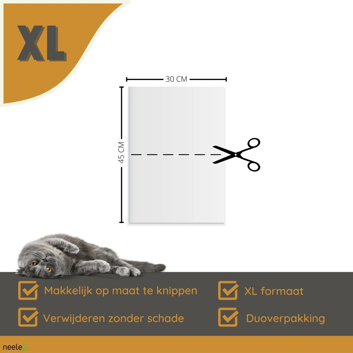 Merkloos Katten Anti Krab XXL Vellen - 10 Stuks - Met NeeleG Springveren - Meubelbescherming - Diervriendelijk - Geen Krabschade Aan Meubels - Bankbescherming - Enkelzijdig Klevend En Transparant - Zonder Punaises - Krabpaal - Anti Scratch - 30x45 CM 9 Merkloos Katten Anti Krab XXL Vellen - 10 Stuks - Met NeeleG Springveren - Meubelbescherming - Diervriendelijk - Geen Krabschade Aan Meubels - Bankbescherming - Enkelzijdig Klevend En Transparant - Zonder Punaises - Krabpaal - Anti Scratch - 30x45 CM - Afbeelding 7