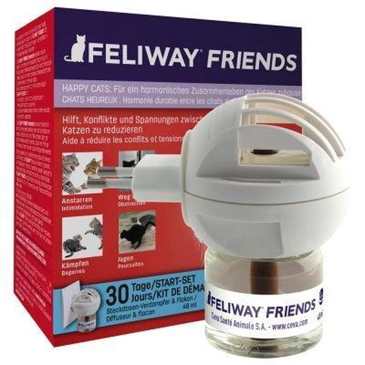Feliway Friends - Startset - 1 Verdamper Met 1 Vulling - 48 Ml - Anti-conflict Voor Katten 15 Feliway Friends - Startset - 1 Verdamper Met 1 Vulling - 48 Ml - Anti-conflict Voor Katten - Afbeelding 13