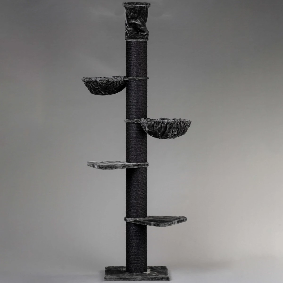 Krabpaal Plafondhoog Voor Grote Katten Maine Coon Tower Blackline Donkergrijs Antraciet Van RHRQuality 4 Krabpaal Plafondhoog Voor Grote Katten Maine Coon Tower Blackline Donkergrijs Antraciet Van RHRQuality - Afbeelding 2