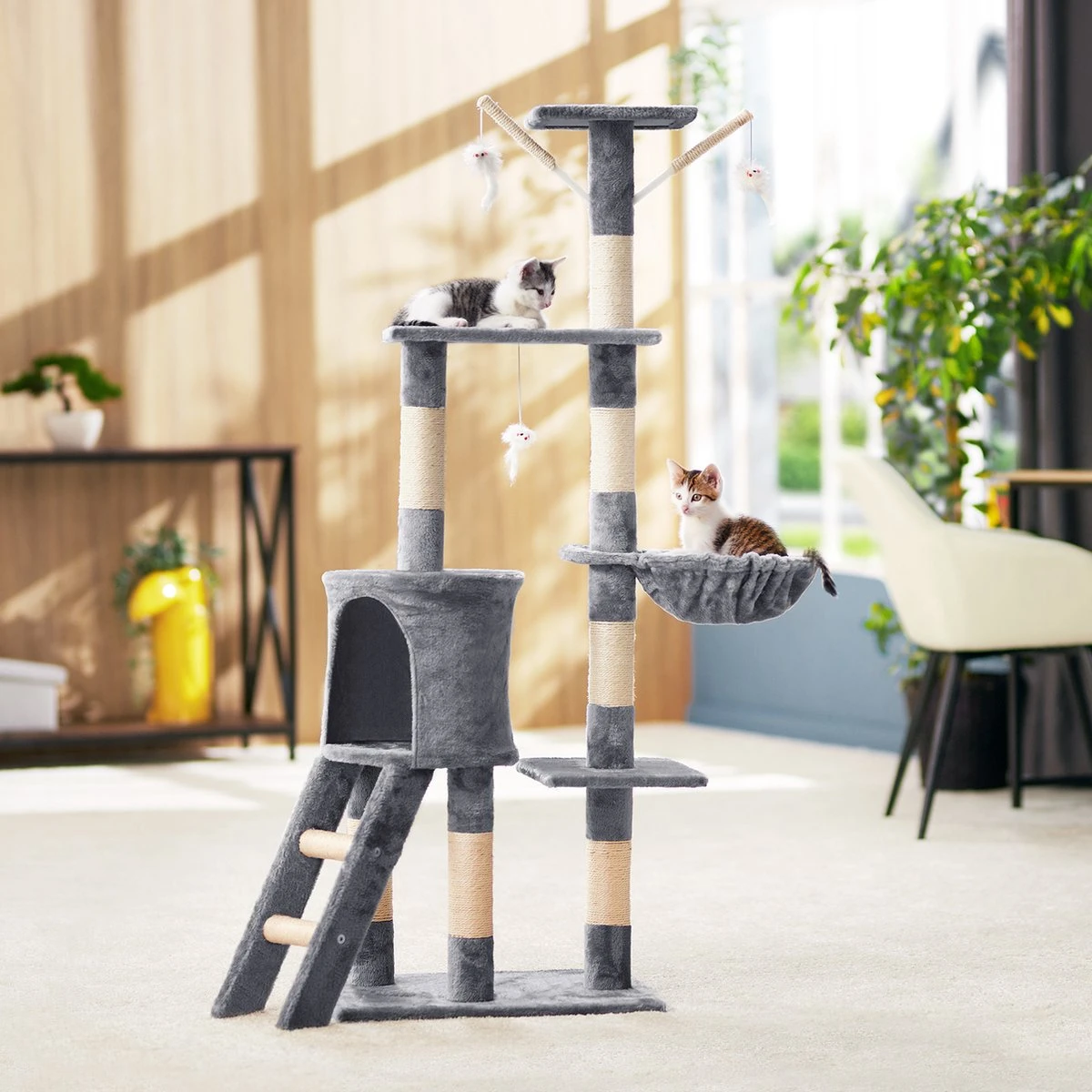 TecTake Dominik Krabpaal - Zwart - 144 Cm 7 TecTake Dominik Krabpaal - Zwart - 144 Cm - Afbeelding 5