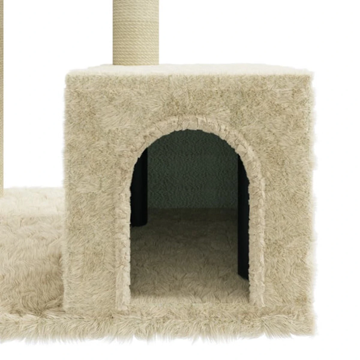 VidaXL Kattenmeubel Met Sisal Krabpalen 71 Cm Crèmekleurig 4 VidaXL Kattenmeubel Met Sisal Krabpalen 71 Cm Crèmekleurig - Afbeelding 2