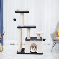 Merkloos MC Star Krabpaal 100cm Met Schraper Meerdere Platforms, Tweedeurs Kattengrotten, Speelgoedballen Met Bellen, Krabbed Natuurlijk Sisal Katten Spelletjes - Grijs&Beige, 100cm 13 Merkloos MC Star Krabpaal 100cm Met Schraper Meerdere Platforms, Tweedeurs Kattengrotten, Speelgoedballen Met Bellen, Krabbed Natuurlijk Sisal Katten Spelletjes - Grijs&Beige, 100cm -Kattenbenodigdheden 1200x1200 432