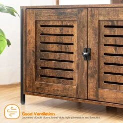 IN.HOMEXL All-In-One Kattenmeubel Alba - Krabpaal Met Kattenbak - Hangmat Mand Katten Huis - Kattentoiletmeubel - Bruin - 70x132x48cm -Kattenbenodigdheden 1200x1200 442