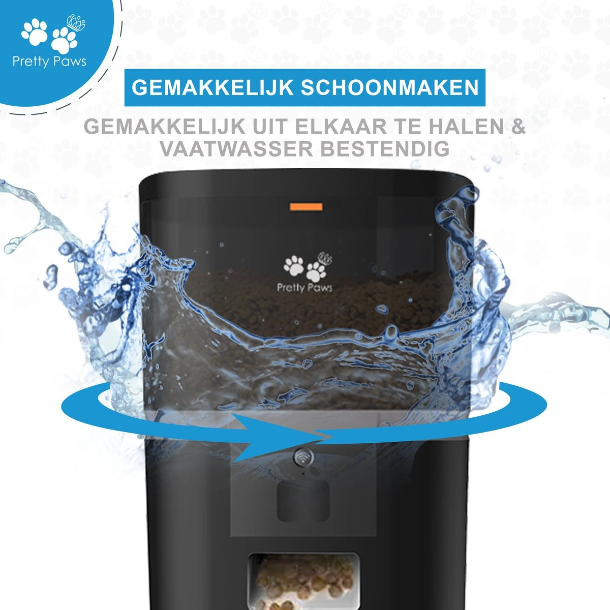 Pretty Paws QQ003 - Wifi Voermachine - Dubbele Voerbakjes - Zwart - Kat - 6L 7 Pretty Paws QQ003 - Wifi Voermachine - Dubbele Voerbakjes - Zwart - Kat - 6L - Afbeelding 5