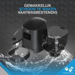 Pretty Paws PP005 Wifi Voerautomaat Zwart - Automatische Voerbak - Slimme Voerautomaat Met App - Instelbaar Voedingsschema - WIFI -Kattenbenodigdheden 1200x1200 485