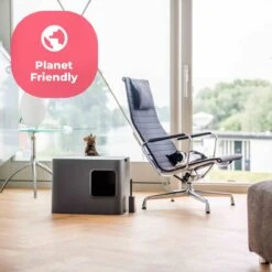 Hoopo® Dome Kattenbak Grijs - Kattenbak - Kattenbakschep - Kattenbakmat -Kattenbenodigdheden 1200x1200 596