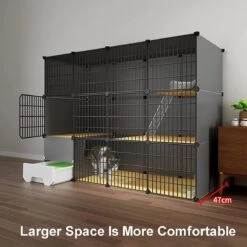 Merkloos XXL Premium Kattenkooi Met Kattenbak 2-laags Kattenkooien Voor Binnen - Grote Opvouwbare Kattenren - Kattenbench Kat Bench - Zwart Dierenverblijf 13 Merkloos XXL Premium Kattenkooi Met Kattenbak 2-laags Kattenkooien Voor Binnen - Grote Opvouwbare Kattenren - Kattenbench Kat Bench - Zwart Dierenverblijf -Kattenbenodigdheden 1200x1200 646